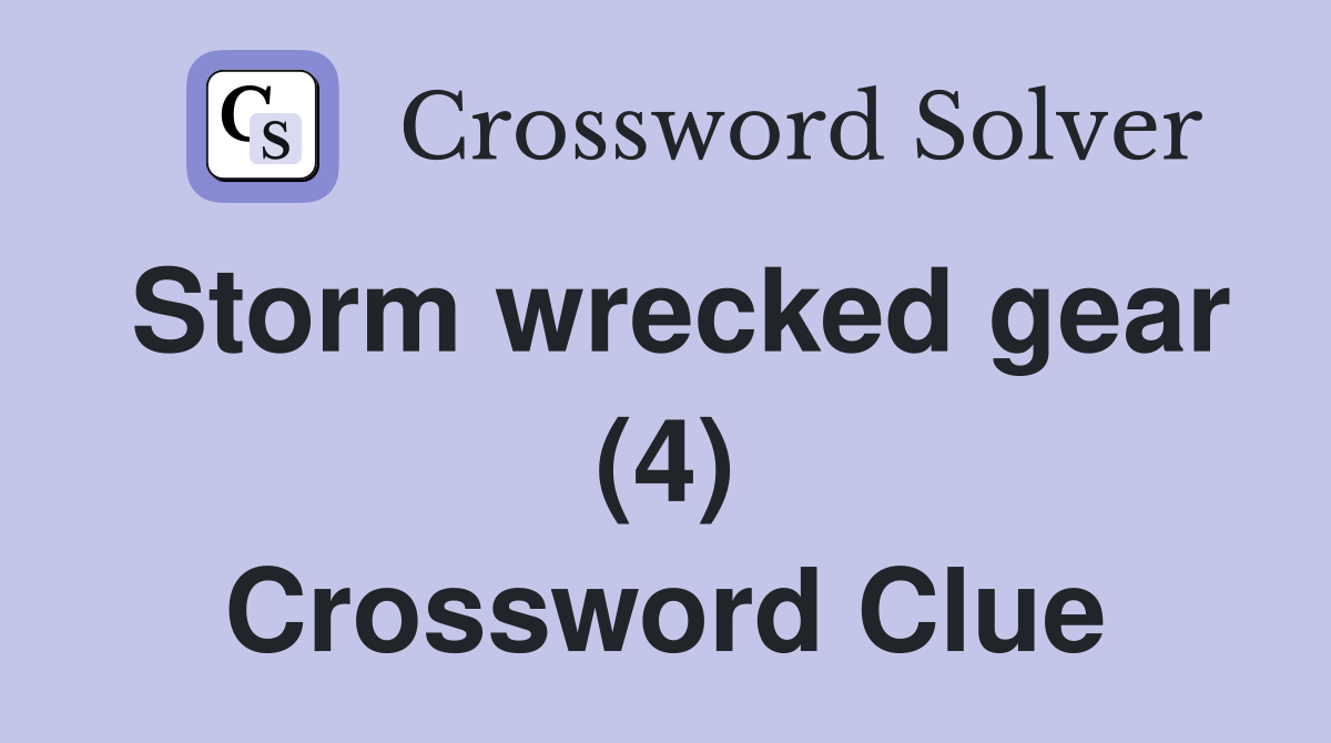 yachts storm canvas crossword clue